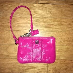 Pink Coach wristlet